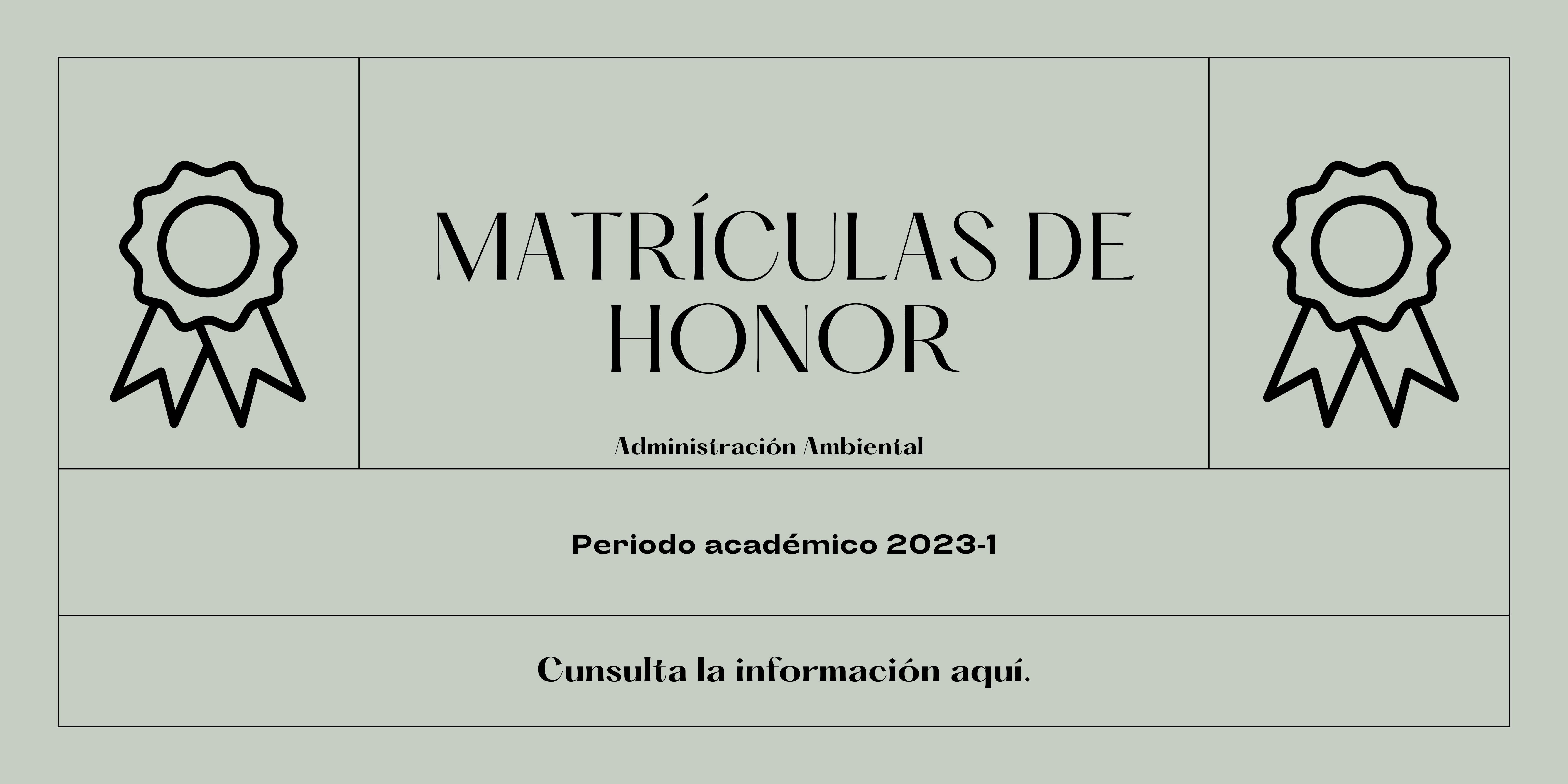  Matrículas de Honor